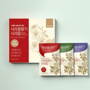 사과꽃향기 건강식품 사과즙  50팩 HACCP/어린이기호식품 100mlX50팩 NFC착즙