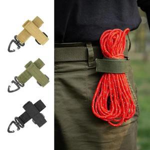 3PC Mountaineering Buckle Outdoor Keychain Tactical Gear Clip Keeper Pouch Belt Keychain Glove Rope