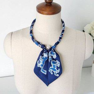 [애슬릿] 쁘띠 스카프 목걸이 진주 홀스 자석 미니 패션 초커