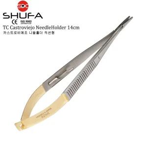 SHUFA 슈파 골드 TC 카스트로비에조 니들홀더 14cm (Castroviejo NeedleHolder)