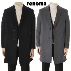 [롯데백화점]레노마 F/W 신상 프리미엄 캐시미어혼방 체스터코트 블랙/그레이컬러 BH912A EK3653