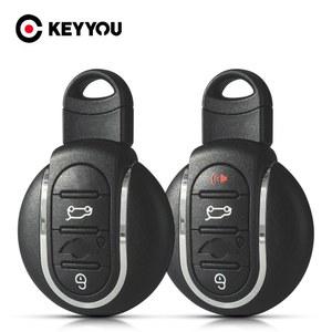 KEYYOU 버튼 자동차 2016 미니 2015 F60 FOBS 커버 원격 홀더 F54 F56 F55 2017 2018 F57 쿠퍼 스마트 케이스