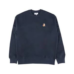 25SS 메종키츠네 MM00313KM0321 P476 스피디 폭스 패치 콤포트 맨투맨 잉크블루