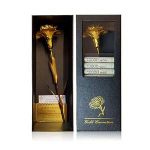 골드 황금 카네이션 팔순반전 특별한 축하 9송이 생일 그림 금장미꽃다발 부모님선물