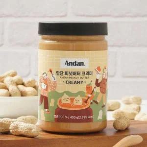[안단잼] 첨가물없는 100 땅콩버터 크리미 400g