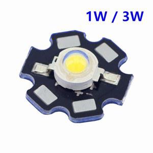 10PCS 1W 3W 램프 6V 전구에 높은 100 LED 따뜻한 20MM 220LM 스포트라이트 PCB 화이트 전력 스타 입력 화이트