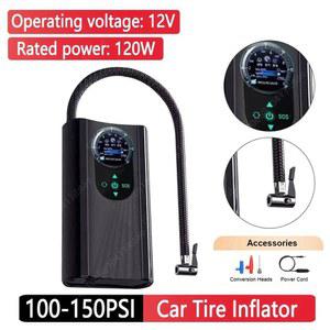 공기주입기 전기 공기 압축기 휴대용 고정밀 펌프 빠른 팽창 자동차 타이어 팽창기 오토바이 자동 자전거