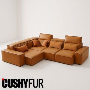 [쿠시퍼]가죽 5인 코너형 모션 슬라이드 리클라이너 소파(CR-923-5EA)