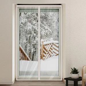 방풍커튼 보온커튼 자석식 화이트방풍자석커튼 대형현관바람막이 (WFJ75PB)