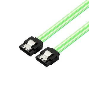 마하링크 SATA3케이블 6Gb/s Lock 투명 그린 0.5M ML-S3LIG