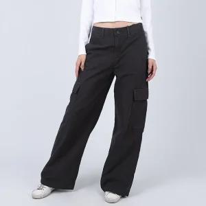 리바이스 여성 면바지 배기 카고 블랙 A60770003