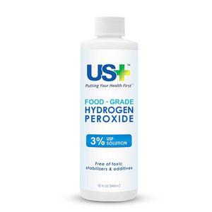 US+ 식품 등급 3% 과산화수소 - 다용도 천연 세정제 미국산 32 Fl Oz (1쿼터)