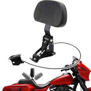 2009-UP 투어용 조절 가능한 라이더 등받이, 할리 데이비슨 CVO 스트리트/로드/일렉트라 글라이드 로드 킹 울트라 리미티드 FLHR FLTRX FLHX FLHT 액세서리용 프론트 드라이버 등받이 접이식 패드 시트 키트