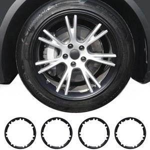 모델 Y 제미니 19인치 휠 - 모델 Y 액세서리 올인원 자동차 타이어 트림 링 림 케이스 허브캡 휠 커버 매트 블랙, 19인치 모델 Y-4pcs 용 휠 림 프로텍터