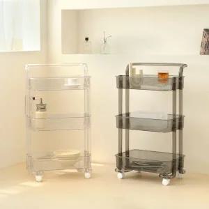 [하우스레시피]루센트 3단 투명 트롤리 2colors