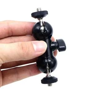 [아우트]조명 마이크 연결 더블 볼 헤드 매직암