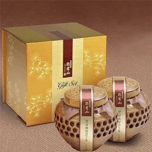참자연 산삼배양근 담은꿀도자기선물세트 400g2병 (WFJSL45)
