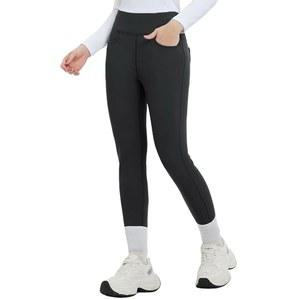 발레프 여성 두꺼운 플리스 안감 레깅스 겨울 따뜻한 제깅스 방수 하이 웨이스트 타이츠 스노우 팬츠 4 포켓