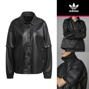 아디다스 Adidas 우먼스 오리지널 레더 트랙 탑HF2021 점퍼 437727