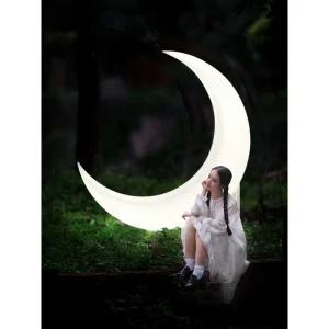 달조형물 쇼핑몰 광장 이벤트 장식 소품 LED 조명 달조명 - 140x40x104 cm