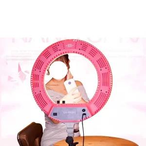 스탠드형 링 라이트 메이크업 유튜버 플래시 조명 R480C 링 라이트 - 핑크
