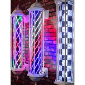 미용실싸인볼 레트로 육각 터닝 라이트 회전 간판 115cm 크리스탈 블랙 큐브