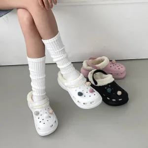 여성 EVA 키높이 털안감 키높이 슬리퍼 샌들 5cm