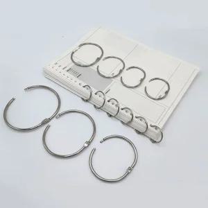 하이베키 실버 사무용링 쇠링 바인딩 키링고리 카드링 O링 원형 가정용품