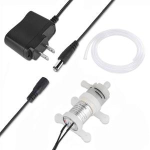 플러스락 12V DC 소형 물 전달 펌프 1.3LPM 미니 셀프 프라이밍 마이크로 펌프, 식품 등급 파이프 및 전원 어댑터, 제빙기 커피 머신 디스펜서용