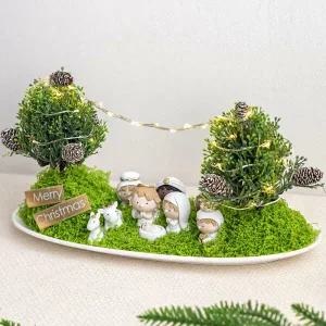 아트박스/플라워트리 크리스마스 장식 성탄절 센터피스 아기 예수 30x17cm