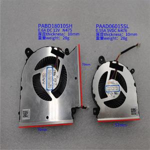 MSI 노트북용 냉각 선풍기 AID PAAD06015SL N476 0.55A 5VDC 4 핀 PABD18010SH 12V 0.6A 오리지널
