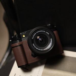 Fujifilm X-M5 카메라 가방 베이스용  가죽 하프 커버 보호 케이스