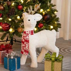 아트박스/플라워트리 크리스마스 루돌프 인형 대형장식 동화속 스노우 68cm