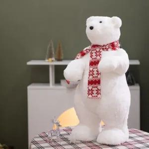 플라워트리 크리스마스 북극곰 인형 대형 장식 부드러운 30x70cm