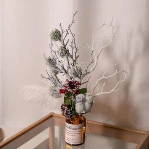 /플라워트리 크리스마스 장식 화병 LED 스노우 베리 set 37cm DIY