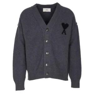 [명품] 25FW 하트 로고 울 가디건 다크그레이블랙 UKC367 018 0504