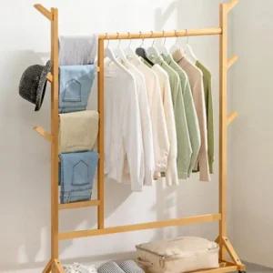 심플 조립식 원목 스탠드 옷걸이 멀티형 우드 행거 미니행거 튼튼한행거 행거옷걸이