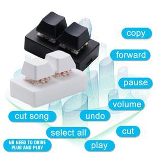 새로운 검정색 RGB USB 키패드 2키 붙여넣기 원키 비밀번호 바로가기 조합 다중 게임용 키보드