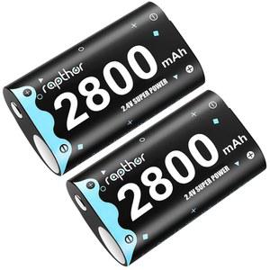 Xbox One/Xbox Series X/Xbox One S/Xbox One X/Xbox One Elite용 랩터 2800mAh 충전식 컨트롤러 배터리 팩, 충전기 없이 2x2800mAh 고출력 NI-MH 배터리 키트(배터리 2개만)