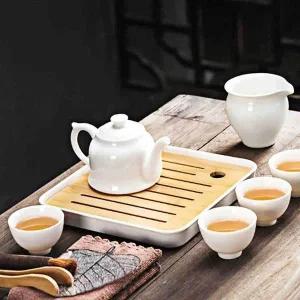 화이트 다도 세트 다기세트 다기트레이 차도구 다도구