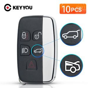 KEYYOU 10PCS 랜드로버 레인지로버 스포츠 이보크 디스커버리 4 재규어 프리랜더 XFL XE XJ 자동차 키 쉘 5