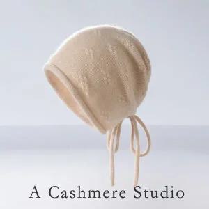 캐시미어비니 캐시미어100 모자 캐시미어 비니 몽골 여성 겨울 100 니트 끈조절