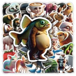 이탈리아 Brainrot 스티커 50pcs Tung DIY 장식 스케이트 보드 노트북 수하워터 바이크 오토바이 휴대폰 데