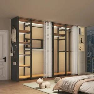 철제 옷장 폴딩 조립 정리함 튼튼한행거 침실 보관함