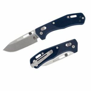 거버 기어 어설트 마그나컷 - 캠핑, 하이킹, 모험을 위한 딥 캐리 포켓 클립 나이프 EDC 유틸리티 도구 스테인리스 스틸 블레이드 텍스처 그립 미국산 파란색