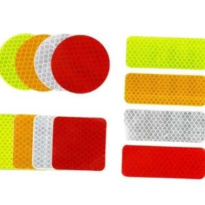 차량 리플렉터 반사 스티커 직사각형 옐로우 야광 차 차량