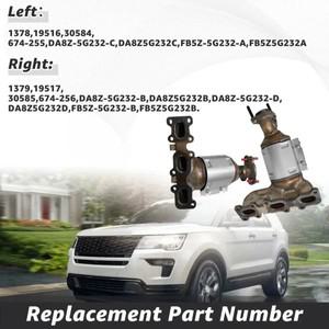 포드 엣지 3.5L, 익스플로러 토러스 링컨 MKS MKT MKZ 2013-2019용 전면 촉매 변환기