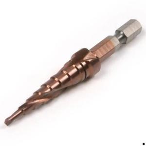 나선형 그루브 스텝 HSS Co 코발트 M35 드릴 비트 홀 커터 3-14mm 톱 1/4인치 육각 생크 금속 콘 드릴링 1