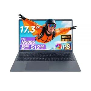 XYPLOXZ 17인치 노트북 11세대 프로세서 N5095 4C 4T( 2.9Ghz) 8GB DDR4 RAM 512GB SSD 윈도우 11 1920 x 1