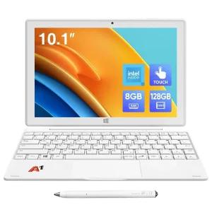 ECOHERO 2-in-1 탈착식 터치 스크린 노트북 8GB DDR4 RAM 128GB SSD 키보드 포함 10.1인치 태블릿 펜티엄 N